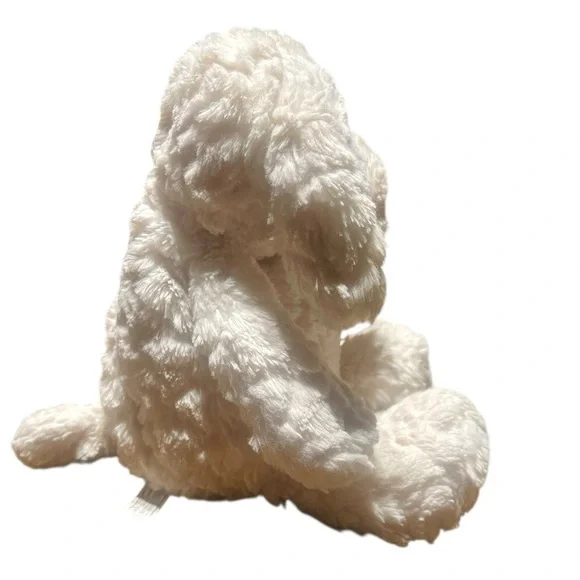 Mary Meyer Fluffy Floppy Cream Dog Plush – 8” Soft Cuddly Puppy - Picture 5 of 6